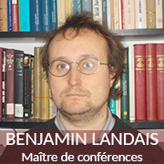 Benjamin Landais MCF en histoire moderne