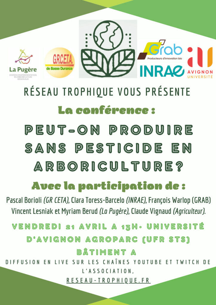 Peut-on produire sans pesticide en arboriculture ? Conférence le 21 avril