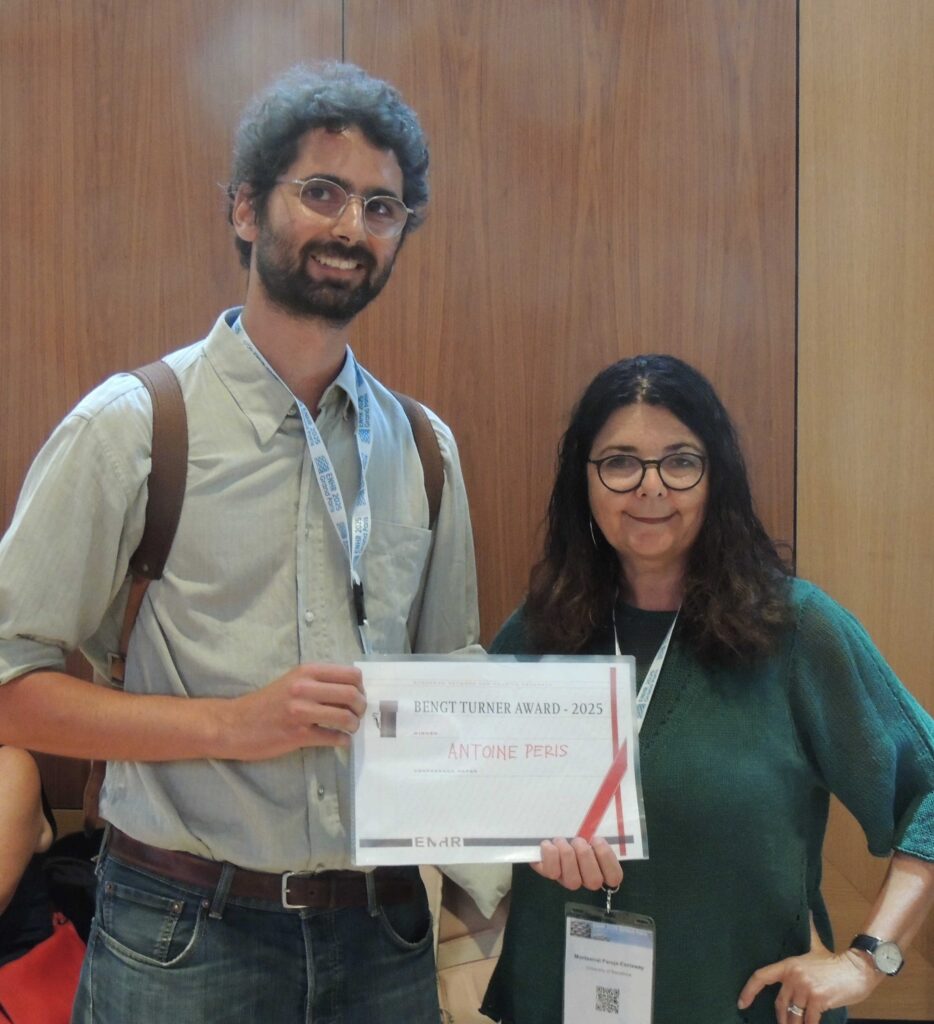 Antoine Peris - lauréat du Bengt Turner Award 2025 - Chaire GIF - The European Network for Housing Research (ENHR)
